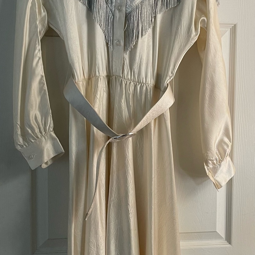 Wedding-Elegant Country Cream Fringe Dress